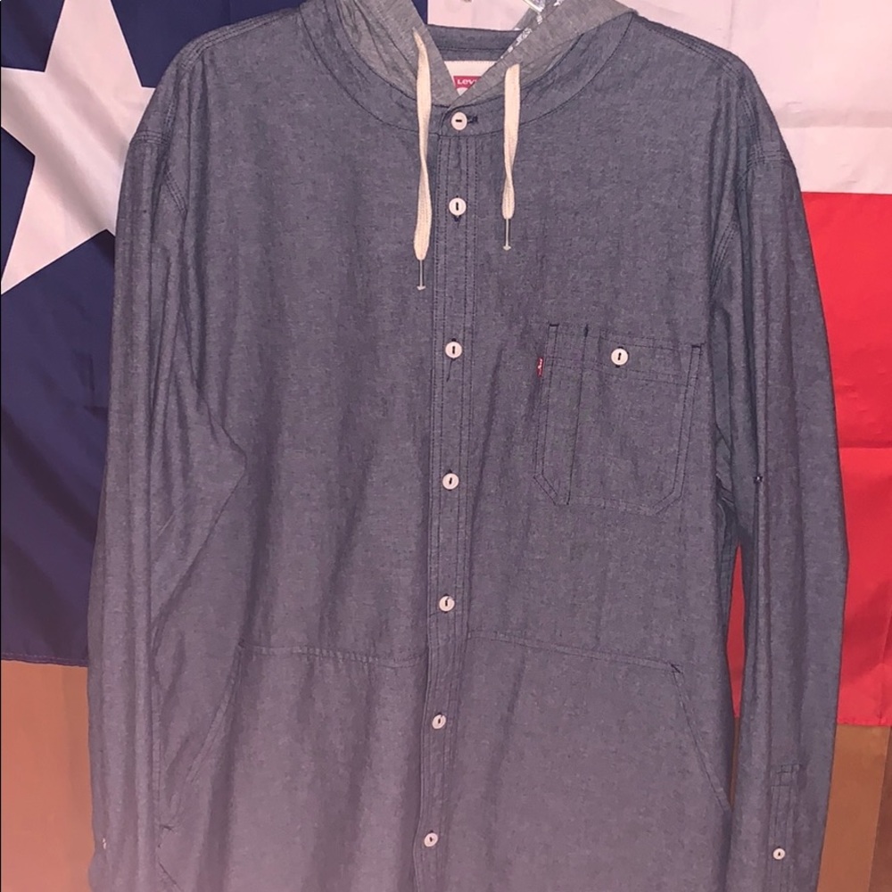 Levi's Bottom-up shirt with hood
